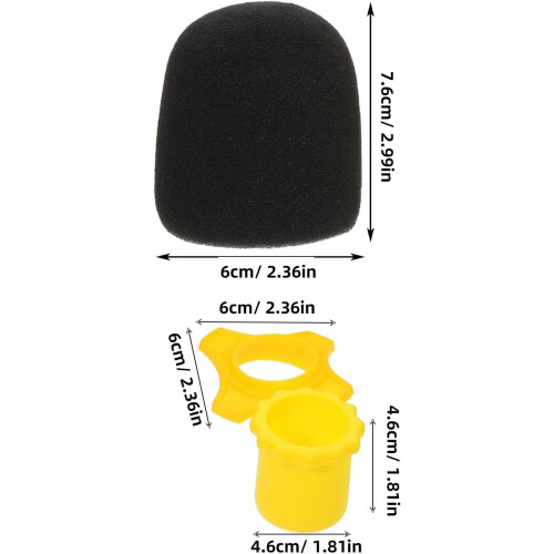 Microfone esponja cobre tampa de proteção de microfone de silicone com anti-choque bump características cor assortida 1