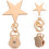 6Pcs Metal Cinco Pontos Estrela Zipper Pull Tabs Light Gold DIY Replacement Zipper 5