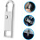 6pcs Universal Metal Zipper Pull Tabs Replacement Kit, Detachable Silver Zipper Handle Repair 8