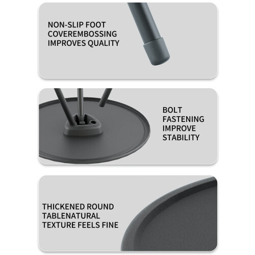 Portable folding round table adjustable height 1 piece 2