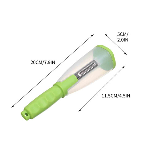 Vegetable and Fruit Peeler with Container Stainless Steel 1 1