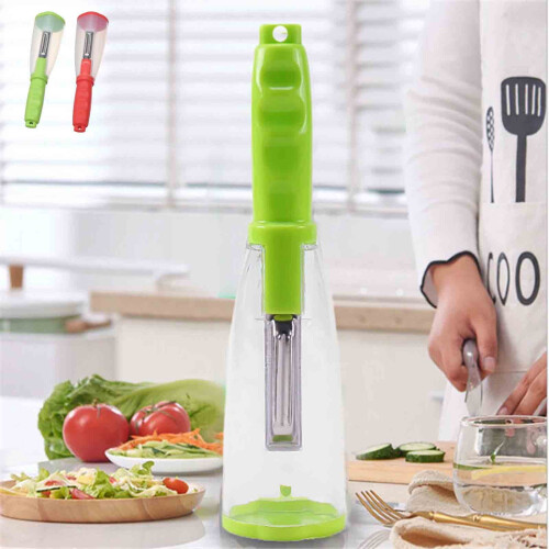 Vegetable and Fruit Peeler with Container Stainless Steel 1 2