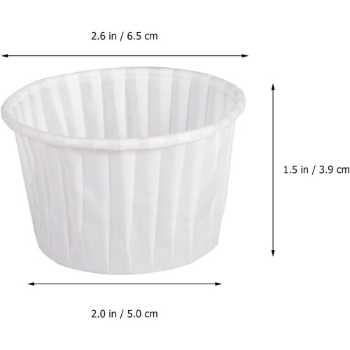 60pcs Paper Baking Cups Accessory Oil-Proof Bakeable White Cake Cups 1
