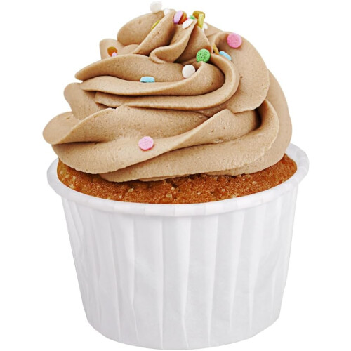 60pcs Paper Baking Cups Accessory Oil-Proof Bakeable White Cake Cups 2