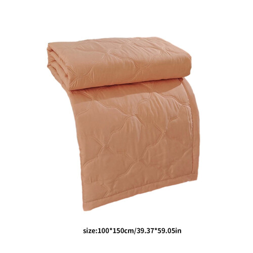 Orange cotton quilted bedspread summer lightweight 2