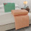 Orange cotton quilted bedspread summer lightweight 4