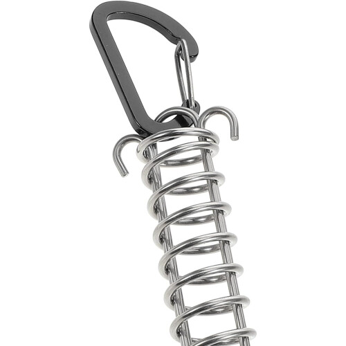 6Pcs Black D-Shaped Tent Wind Buckle with Stainless Steel Spring Lock 2