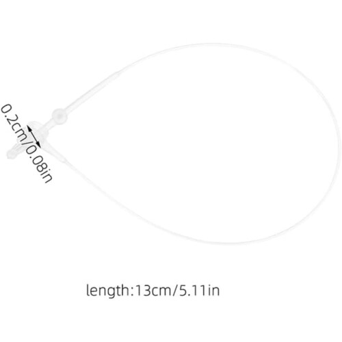 5000pcs Plastic Hang Tag Strings with Round Head Fasteners 10cm Label Loop Pins 1