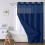 Rideau de douche réversible en polyester imperméable 71 x 80 pouces 5