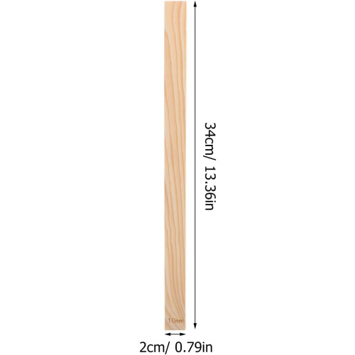 8pcs Pottery Clay Rolling Pin Sticks Mudboard Guide Pine Wood Thickness Tools 1