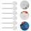 500pcs Decorative Nails Plastic Round Head Push Pins for Office Wall Map Marking Sewing Crafting DIY Projects 8