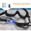6pcs Universal Swim Goggles Strap Buckles Set, Black and Blue Plastic Clips Replacement 3