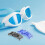 6pcs Universal Swim Goggles Strap Buckles Set, Black and Blue Plastic Clips Replacement 6