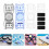 6pcs Universal Swim Goggles Strap Buckles Set, Black and Blue Plastic Clips Replacement 8