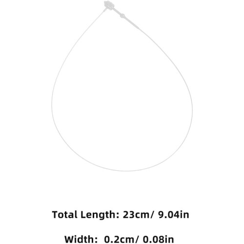 5000pcs White 23cm Plastic Tag Loops round Head Clothes Tag Lanyard Fasteners 1
