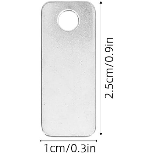 30pcs Stainless Steel Metal Stamping Blanks Rectangular Blank Pendant Tags 1