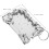 3Pcs Silver Electroplated Irregular Shape Plastic Photo Card Holders with Keychain 2