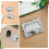 3Pcs Silver Electroplated Irregular Shape Plastic Photo Card Holders with Keychain 3