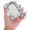 3Pcs Silver Electroplated Irregular Shape Plastic Photo Card Holders with Keychain 4