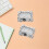 3Pcs Silver Electroplated Irregular Shape Plastic Photo Card Holders with Keychain 5