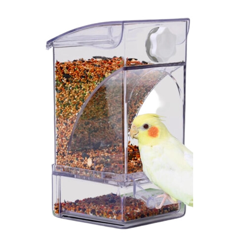 Transparent PET Automatic Bird Feeder Hanging Anti Scatter-2