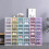6pcs Shoes Case Shoe Container Box White Thicken Drawer Type Plastic Storage Space 5