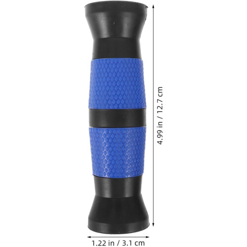 2Pcs Dumbbell Handle Protectors Blue Black PVC Non-Skid Thick Grips 1