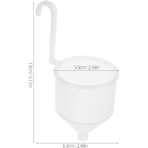 5pcs Viscosity Tester Viscosity Cup Kit Portable Sturdy Construction White Plastic Funnel 1