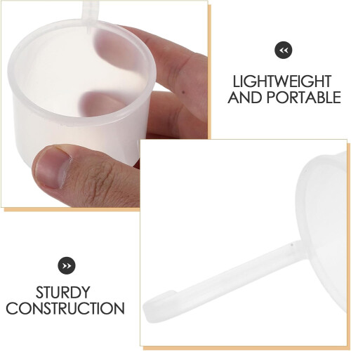 5pcs Viscosity Tester Viscosity Cup Kit Portable Sturdy Construction White Plastic Funnel 2