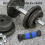 2Pcs Dumbbell Handle Protectors Blue Black PVC Non-Skid Thick Grips 8