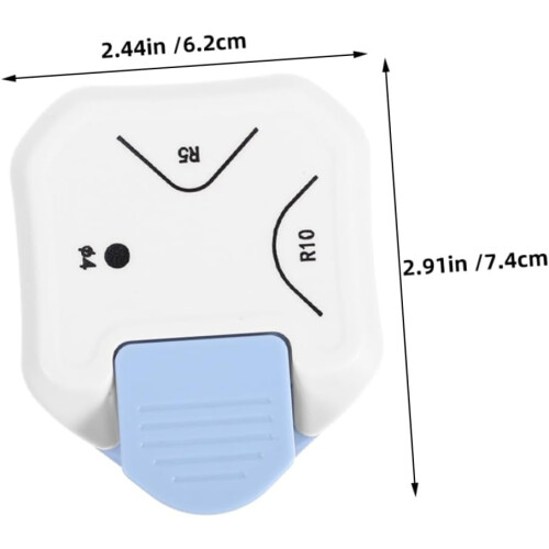 2 Stück 3-in-1 Eckenrunder, Papierschneider, hellblauer Eckenrunder 1