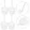 5pcs Viscosity Tester Viscosity Cup Kit Portable Sturdy Construction White Plastic Funnel 8