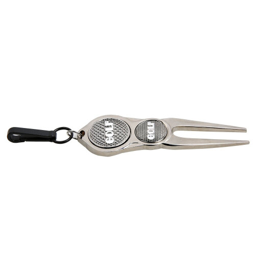Pitch Repair Tool with Golf Ball Marker Silver 2