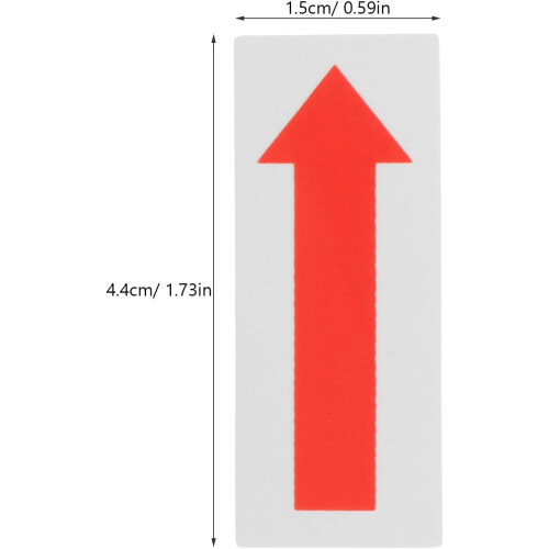 6Pcs Directional Arrow Indicator Stickers Equipment Warning Arrow Decals Self-Adhesive Caution Labels 1