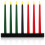 Kwanzaa Kinara candle holder black plastic 7-hole 3