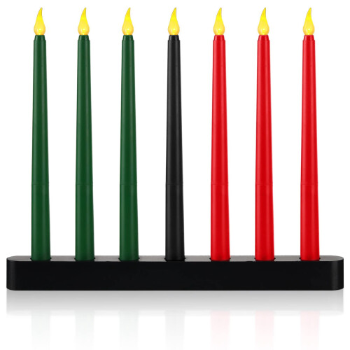 Kwanzaa Kinara candle holder black plastic 7-hole 2
