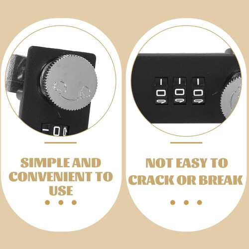 Password Cabinet Lock Set for Office Desk and File Drawer – Keyless Combination Latch Security Lock 2