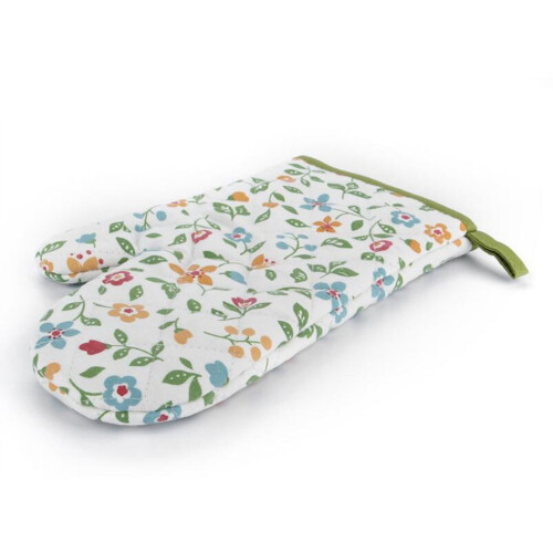 Oven Mitts Green Heat-Resistant Kitchen Gloves One Size 2