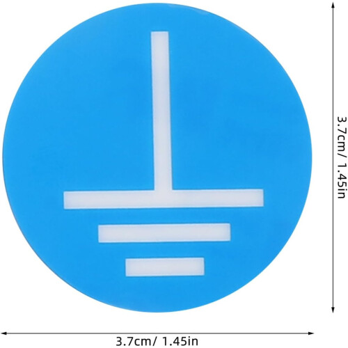 10Pcs Grounding Symbol Labels Self-Adhesive Electrical Warning Stickers 1