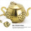 Stainless Steel Tea Sifter Golden 1 pc 3