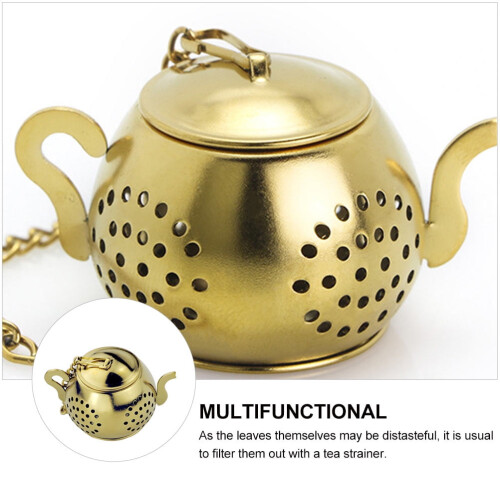 Stainless Steel Tea Sifter Golden 1 pc 2