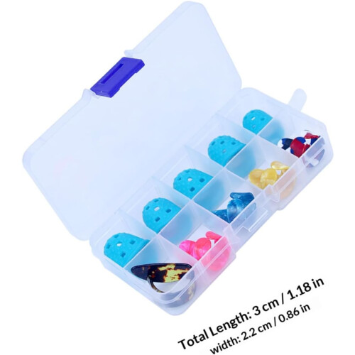 1 Box Guitar Silicone Finger Protector Fingertip Guard Comfortable Easy to Apply and Remove Plastic 1
