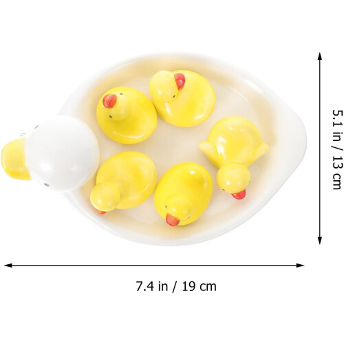 6pcs Ceramic Chopstick Holders Set with Adorable Waterfowl Design 1
