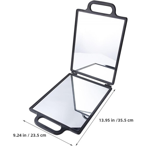 Double-Sided Hanging Mirror Portable Foldable Desktop Dressing Mirror for Barber Salon Use 1