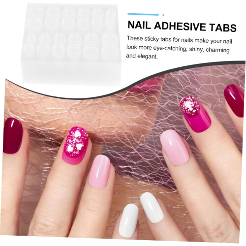 50 hojas de pegatinas autoadhesivas reutilizables para uñas postizas, resistentes al agua. 2