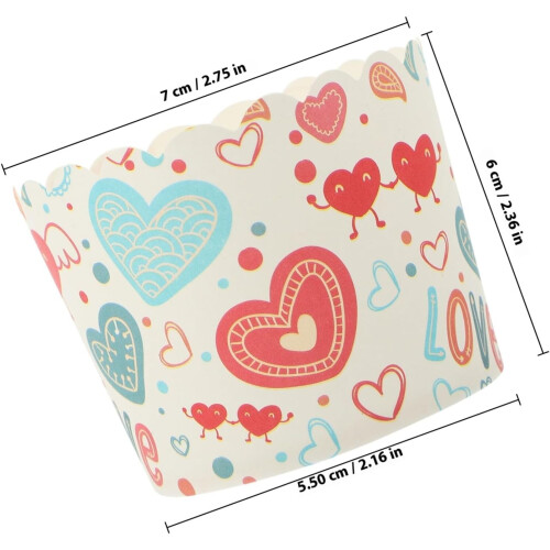100pcs Disposable Baking Cups Portable Cupcake Cups Paper Pe Material 1