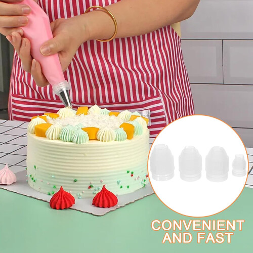 24pcs Cake Decorating Coupler Piping Bag Converter Pp Material Four Diameter Specifications 2