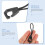 100pcs Black Zipper Pull Rope Replacement Kit for Clothing Luggage Suitcase 5