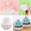 100 Einweg-Papierförmchen für Cupcakes, weiße Muffinförmchen, formstabil 4
