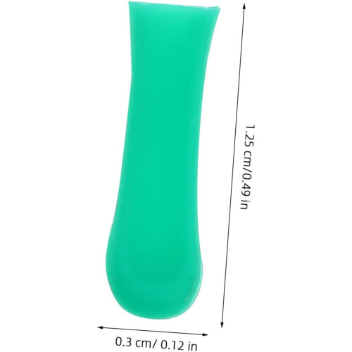 5pcs Visible Ear Wax Remover Tips Silicone Ear Spoon Replacement Safe Reusable Green 1
